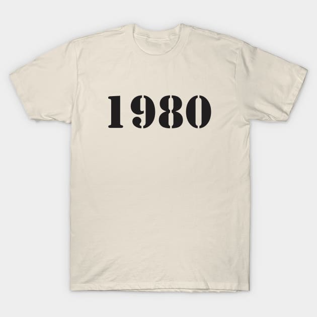 1980 T-Shirt by Qasim